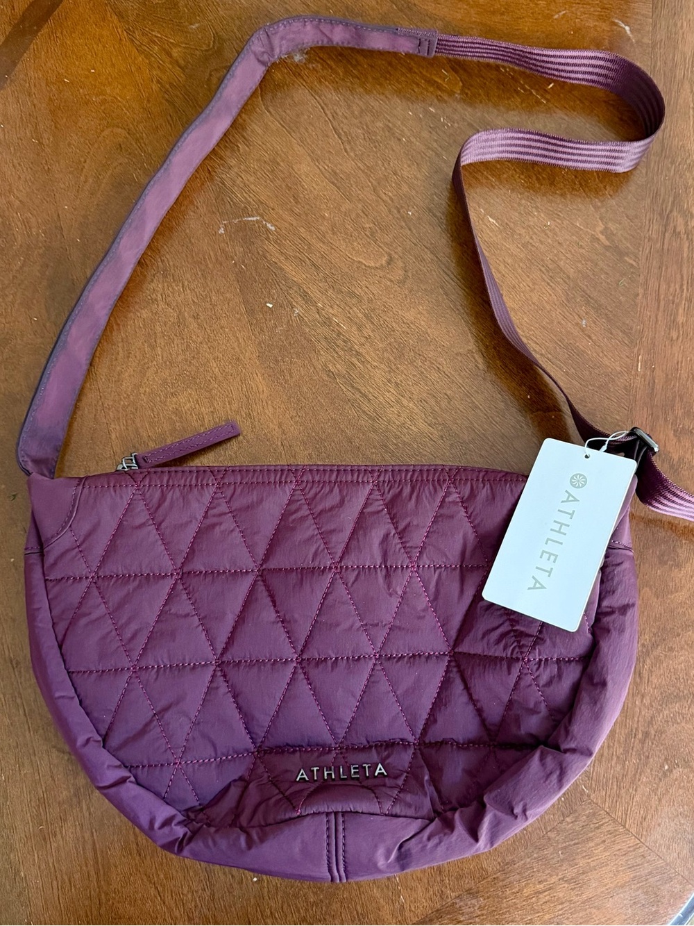 NWT* Athleta Spiced Caberbet Quilted Puffer Crossbody Bag